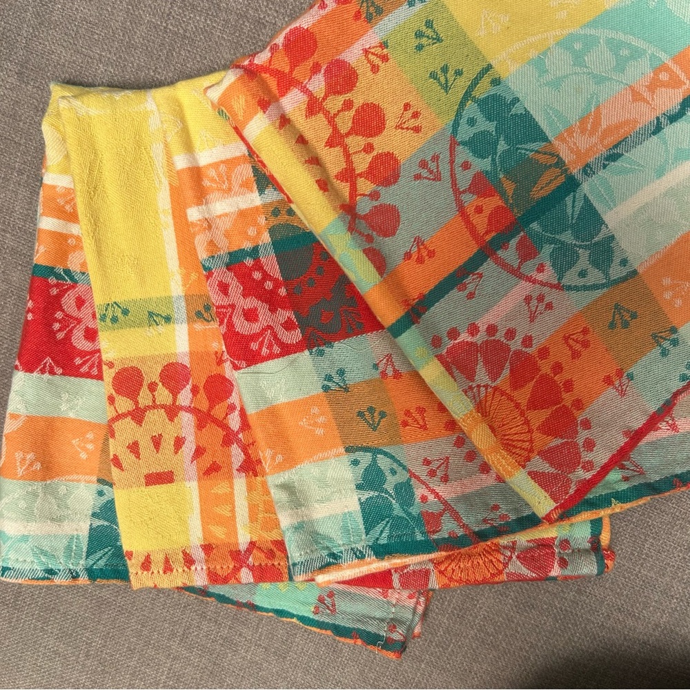 NOW DESIGNS Multicolored 4-pcs Prisma Cotton Patterned Jacquard Napkin#0831252